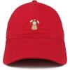imageTrendy Apparel Shop Mushroom Emoticon Embroidered 100 Soft Brushed Cotton Low Profile CapRed