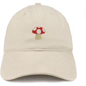 imageTrendy Apparel Shop Mushroom Emoticon Embroidered 100 Soft Brushed Cotton Low Profile CapStone