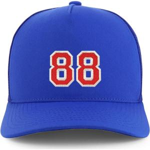 imageTrendy Apparel Shop Number 88 Varsity Font Embroidered 5 Panel Structured Snapback CapRoyal
