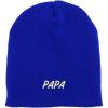 imageTrendy Apparel Shop Papa Embroidered Made in USA Short Acrylic Knit Winter Beanie HatRoyal