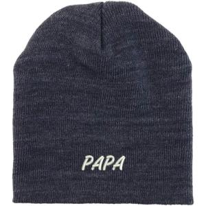 imageTrendy Apparel Shop Papa Embroidered Made in USA Short Acrylic Knit Winter Beanie HatCharcoal