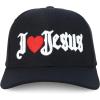 imageTrendy Apparel Shop Only Jesus Praying Hand Embroidered Christian Ball CapBlack 1