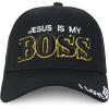 imageTrendy Apparel Shop Only Jesus Praying Hand Embroidered Christian Ball CapBlack 3