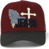 imageTrendy Apparel Shop Only Jesus Praying Hand Embroidered Christian Ball CapBurgundy Brown 9