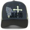 imageTrendy Apparel Shop Only Jesus Praying Hand Embroidered Christian Ball CapCharcoal Brown 9