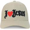 imageTrendy Apparel Shop Only Jesus Praying Hand Embroidered Christian Ball CapKhaki 1