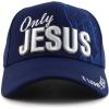 imageTrendy Apparel Shop Only Jesus Praying Hand Embroidered Christian Ball CapNavy