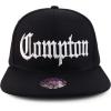 imageTrendy Apparel Shop Oversize XXL Old English Compton Embroidered Flatbill Snapback Baseball CapBlack