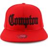 imageTrendy Apparel Shop Oversize XXL Old English Compton Embroidered Flatbill Snapback Baseball CapRed