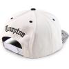 imageTrendy Apparel Shop Oversize XXL Old English Compton Embroidered Flatbill Snapback Baseball CapWhite Black