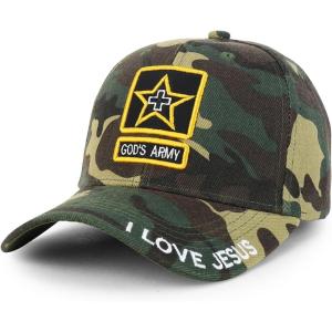 imageTrendy Apparel Shop Only Jesus Praying Hand Embroidered Christian Ball CapCamo 2