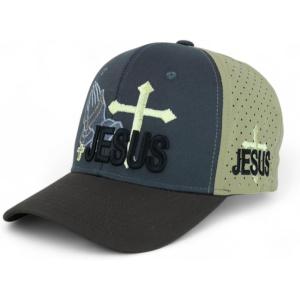 imageTrendy Apparel Shop Only Jesus Praying Hand Embroidered Christian Ball CapCharcoal Brown 9