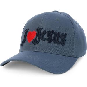 imageTrendy Apparel Shop Only Jesus Praying Hand Embroidered Christian Ball CapDark Grey 1