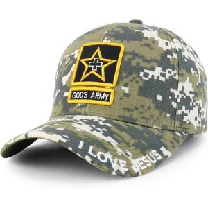 imageTrendy Apparel Shop Only Jesus Praying Hand Embroidered Christian Ball CapDigital Camo 2