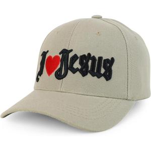 imageTrendy Apparel Shop Only Jesus Praying Hand Embroidered Christian Ball CapKhaki 1