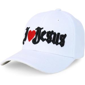 imageTrendy Apparel Shop Only Jesus Praying Hand Embroidered Christian Ball CapWhite 1