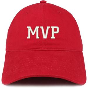 imageTrendy Apparel Shop MVP Embroidered Unstructured Cotton Dad HatRed