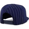 imageTrendy Apparel Shop 5 Panel Structured Pinstripe Flatbill Snapback Cap  Navy White
