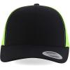 imageTrendy Apparel Shop Oversize XXL Structured Blank 6 Panel Retro Trucker Mesh CapBlack Neon Green
