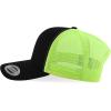 imageTrendy Apparel Shop Oversize XXL Structured Blank 6 Panel Retro Trucker Mesh CapBlack Neon Green