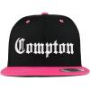 imageTrendy Apparel Shop Compton City Old English Embroidered Flatbill Snapback Baseball CapBlack Pink