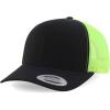 imageTrendy Apparel Shop Oversize XXL Structured Blank 6 Panel Retro Trucker Mesh CapBlack Neon Green
