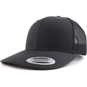 imageTrendy Apparel Shop Oversize XXL Structured Blank 6 Panel Retro Trucker Mesh CapCharcoal