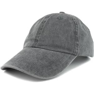 imageTrendy Apparel Shop Low Profile Unstructured Pigment Dyed Cotton Twill Baseball CapBlack