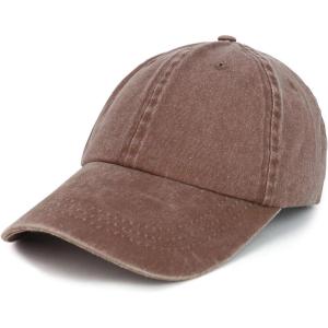 imageTrendy Apparel Shop Low Profile Unstructured Pigment Dyed Cotton Twill Baseball CapChocolate