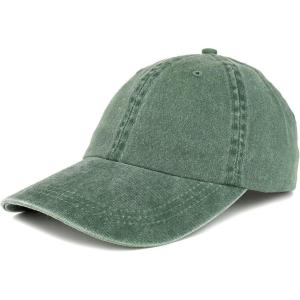 imageTrendy Apparel Shop Low Profile Unstructured Pigment Dyed Cotton Twill Baseball CapDark Green