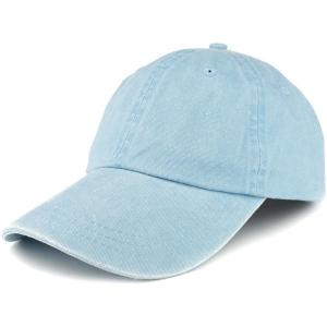 imageTrendy Apparel Shop Low Profile Unstructured Pigment Dyed Cotton Twill Baseball CapLight Blue