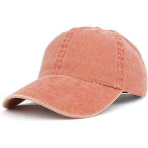 imageTrendy Apparel Shop Low Profile Unstructured Pigment Dyed Cotton Twill Baseball CapOrange