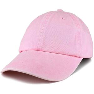 imageTrendy Apparel Shop Low Profile Unstructured Pigment Dyed Cotton Twill Baseball CapPink