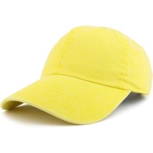 imageTrendy Apparel Shop Low Profile Unstructured Pigment Dyed Cotton Twill Baseball CapYellow
