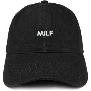 imageTrendy Apparel Shop Milf Embroidered Soft Cotton Low Profile Dad Hat Baseball CapBlack