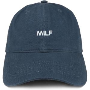 imageTrendy Apparel Shop Milf Embroidered Soft Cotton Low Profile Dad Hat Baseball CapNavy