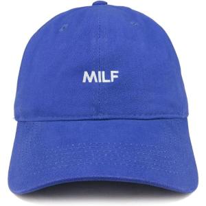 imageTrendy Apparel Shop Milf Embroidered Soft Cotton Low Profile Dad Hat Baseball CapRoyal