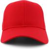 imageTrendy Apparel Shop High Crown Adjustable Plain Solid Baseball CapRed
