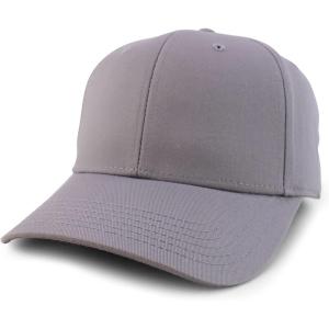 imageTrendy Apparel Shop High Crown Adjustable Plain Solid Baseball CapGrey