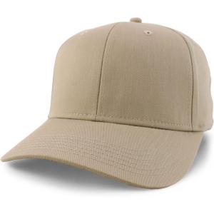imageTrendy Apparel Shop High Crown Adjustable Plain Solid Baseball CapKhaki