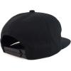 imageTrendy Apparel Shop Plain Unstructured 5 Panel Flat Bill Snapback Baseball CapBlack
