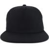 imageTrendy Apparel Shop Plain Unstructured 5 Panel Flat Bill Snapback Baseball CapBlack