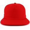 imageTrendy Apparel Shop Plain Unstructured 5 Panel Flat Bill Snapback Baseball CapRed