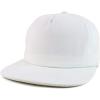 imageTrendy Apparel Shop Plain Unstructured 5 Panel Flat Bill Snapback Baseball CapWhite