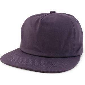 imageTrendy Apparel Shop Plain Unstructured 5 Panel Flat Bill Snapback Baseball CapDark Grey