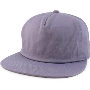 imageTrendy Apparel Shop Plain Unstructured 5 Panel Flat Bill Snapback Baseball CapGrey