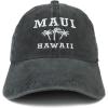 imageTrendy Apparel Shop Maui Hawaii with Palm Tree Embroidered Unstructured Baseball CapCharcoal