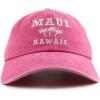 imageTrendy Apparel Shop Maui Hawaii with Palm Tree Embroidered Unstructured Baseball CapPink