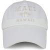 imageTrendy Apparel Shop Maui Hawaii with Palm Tree Embroidered Unstructured Baseball CapWhite