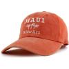 imageTrendy Apparel Shop Maui Hawaii with Palm Tree Embroidered Unstructured Baseball CapOrange